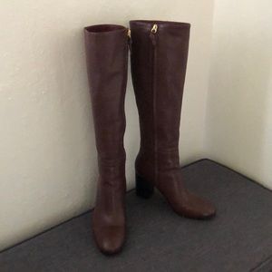 DVF leather Long boots with 3” heel Size 7.5 in